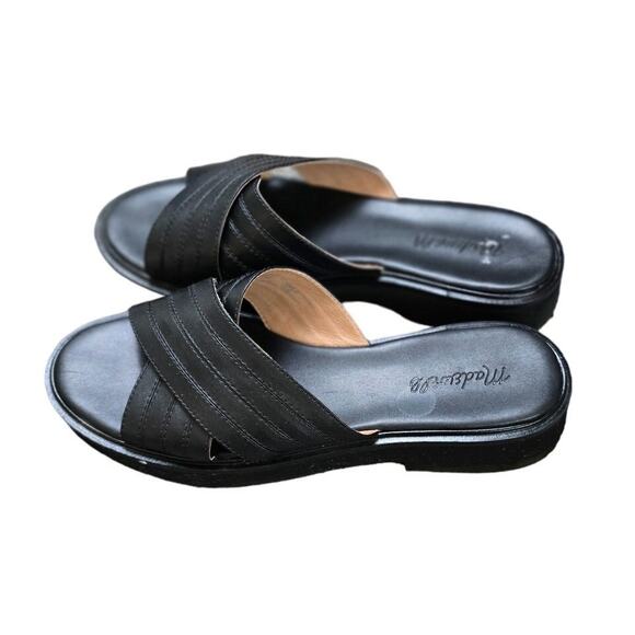 Madewell Shoes - Madewell Alina Platform Leather Slides Sandals size 9